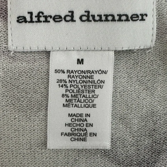 Women’s Floral Glitter Knit Top with Embellished Neckline - Purple/Gray - Picture 8 of 16